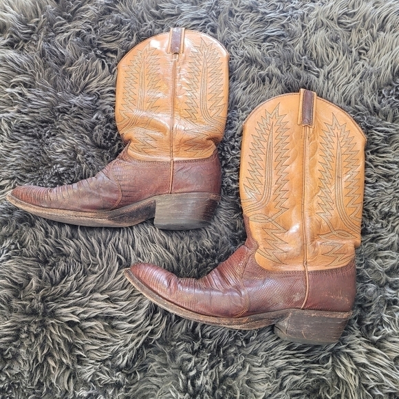 Vintage Dan Post Cowboy Boots Woman Size 9 - Picture 2 of 13